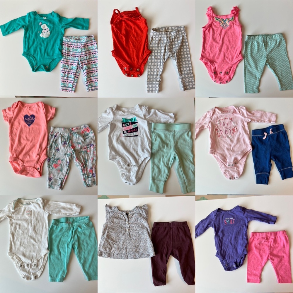 Baby tops and bottoms bundle size 3 months